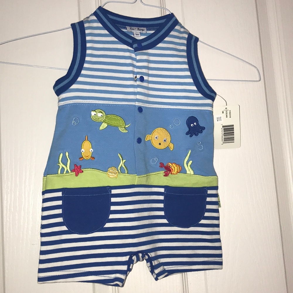 NWT Le Top “Ocean” themed onesie